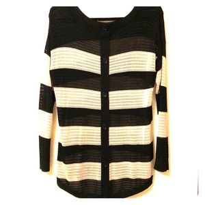 AB Studio Striped Knit Top